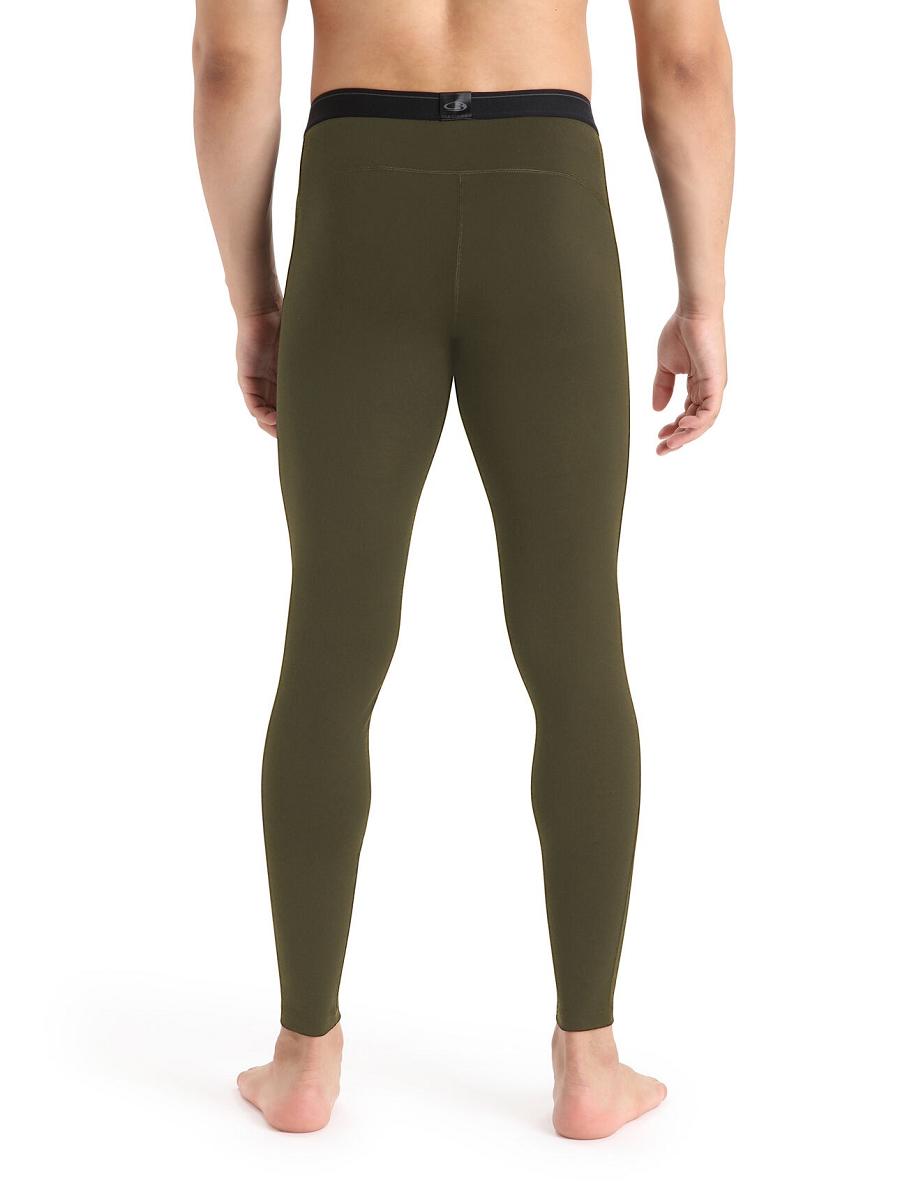 Icebreaker Merino 200 Oasis with Fly Férfi Leggings Olivazöld | HU 1131EBCX